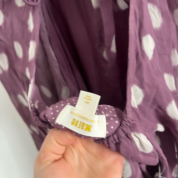 NWT Anthropologie MAEVE
Long-sleeve Sheer Mini Dress In Purple, petite medium - Picture 2 of 6